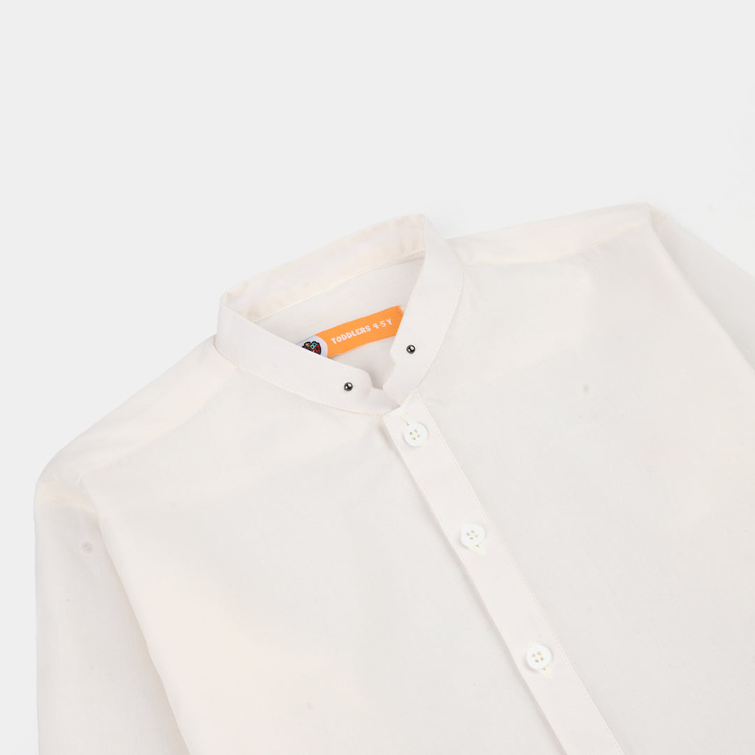 Boys Poly Viscose 2Piece Suit-Bright White