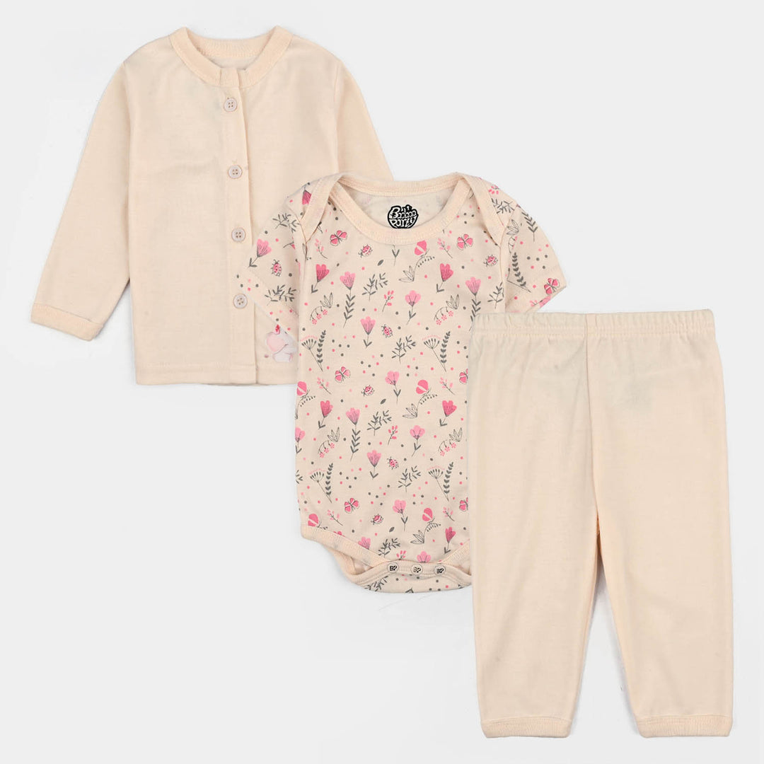Infant Unisex Cotton 3Pcs Suit Set