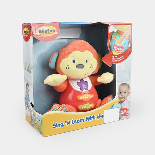 WinFun Sing ’N Learn Musical Monkey Toy (3M+)