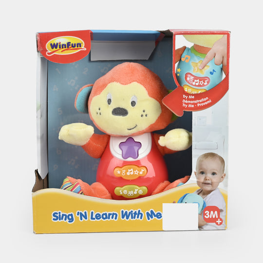 WinFun Sing ’N Learn Musical Monkey Toy (3M+)