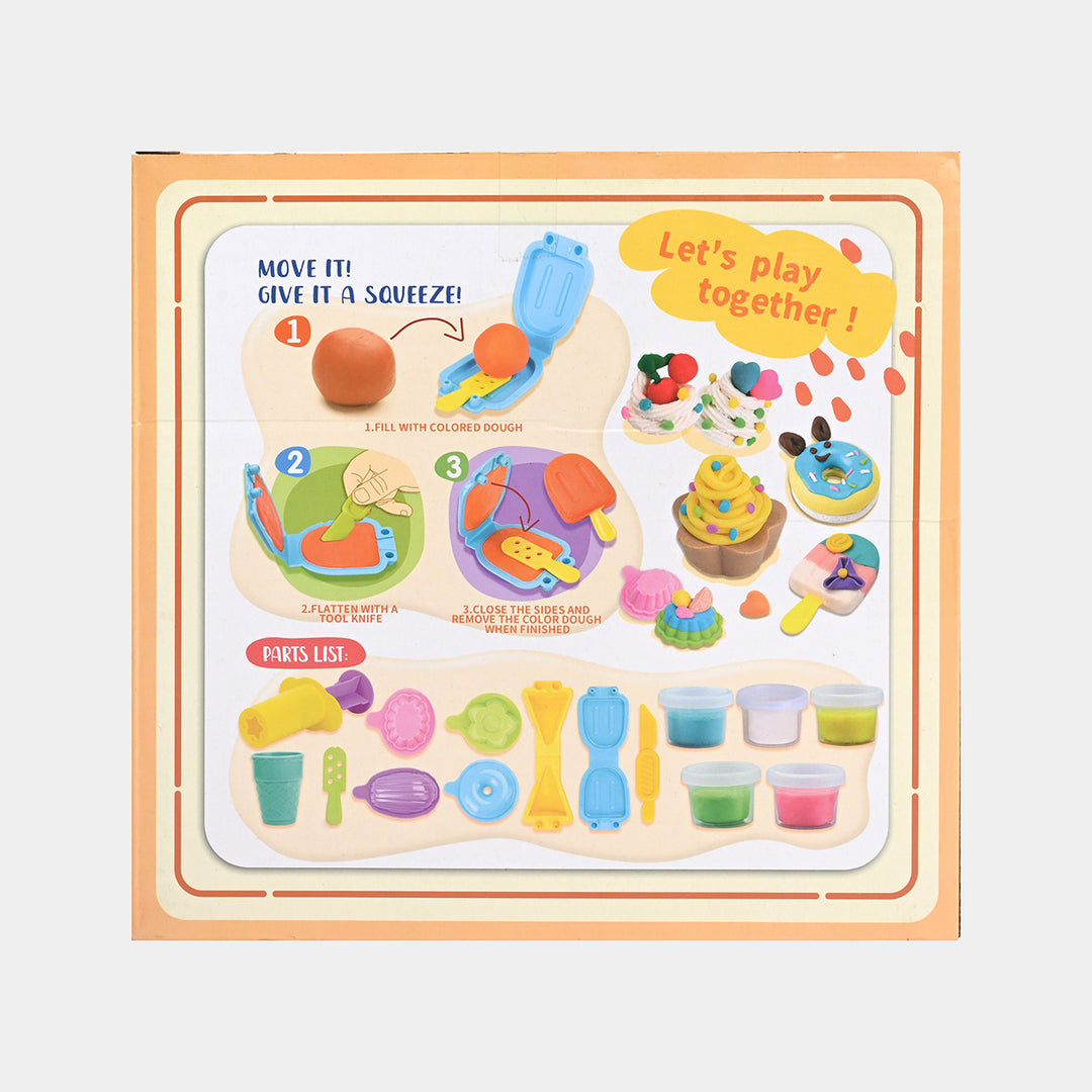Colorful Ice Cream Clay Play Set For Kids