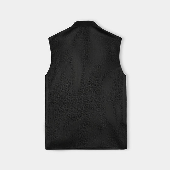 Boys Poly Viscose Waist Coat - Black
