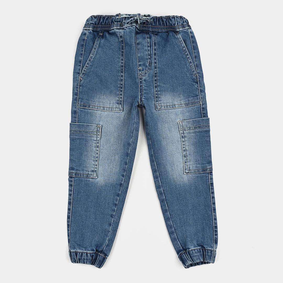 Boys Denim Stretch Pant Do Something - Mid Blue