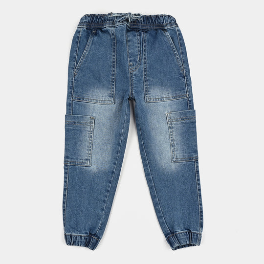 Boys Denim Stretch Pant Do Something - Mid Blue