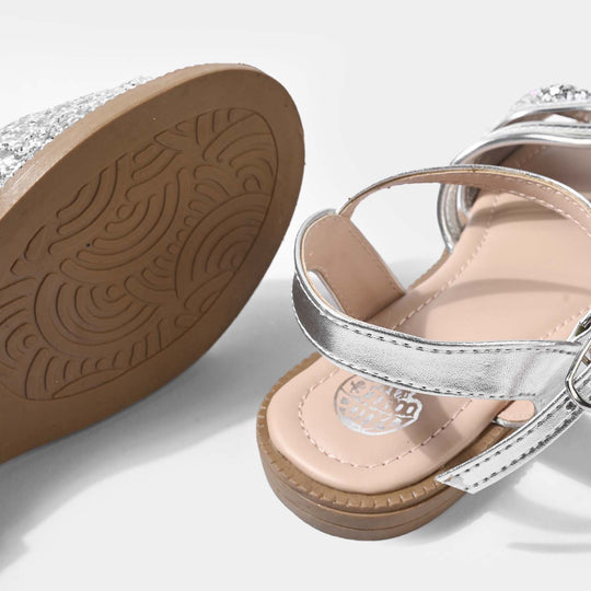 Girls Sandal 456-116-SILVER