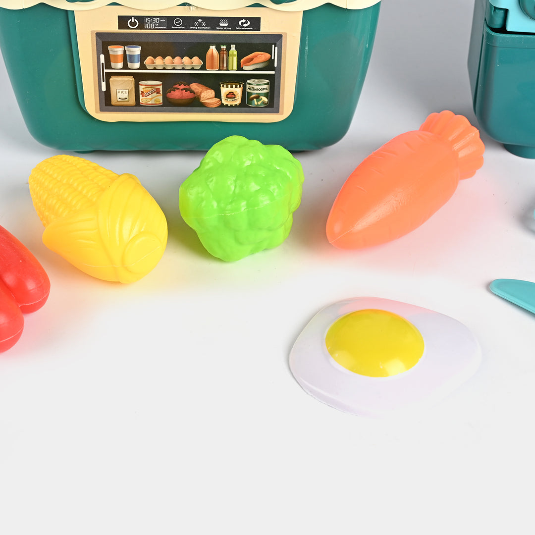 Kitchen Set With Food For Kids