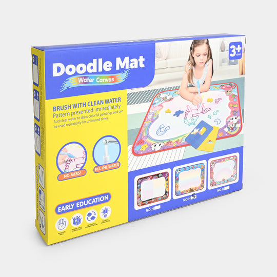 Kids Ocean Doodle Mat Water Canvas Drawing Set – Blue