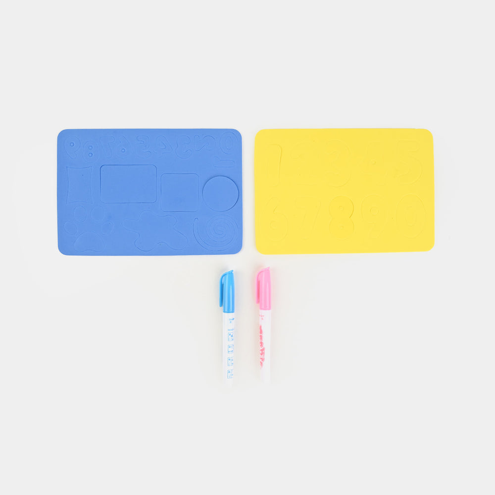 Kids Ocean Doodle Mat Water Canvas Drawing Set – Blue