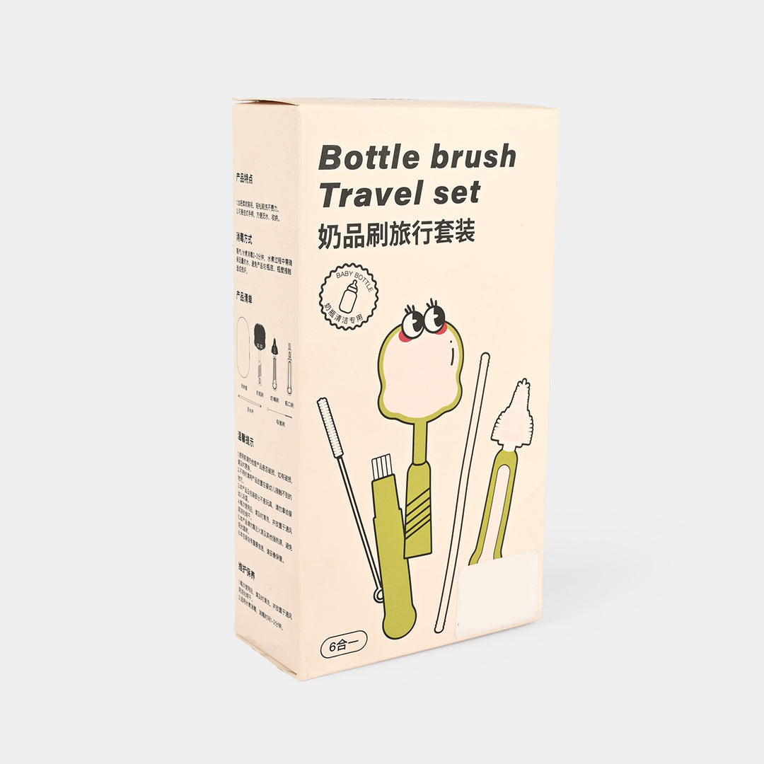 6-in-1 Portable Baby Bottle Brush Travel Set