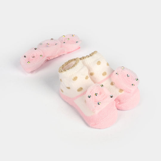 Baby Socks Shoes with Headband | 3-12M