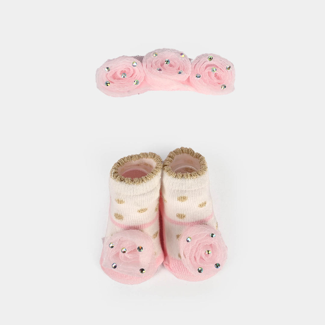 Baby Socks Shoes with Headband | 3-12M