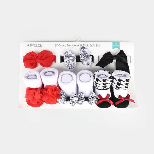 Baby Booties With Ribbon Pack of 3