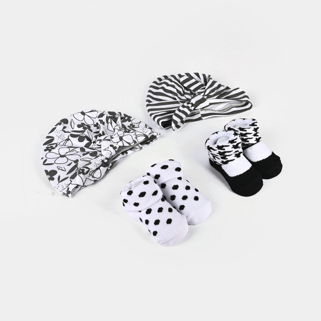 Newborn Baby Socks & Caps Set
