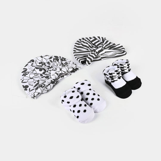 Newborn Baby Socks & Caps Set