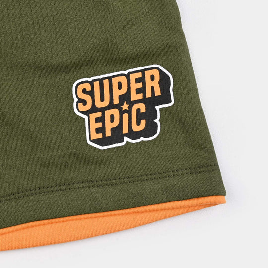 Boys Jersey/Terry Shorts (Super Epic) - Green