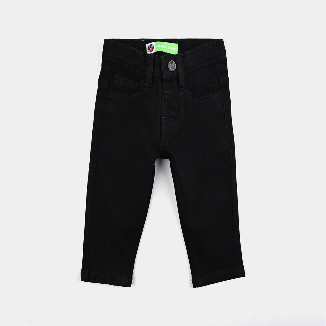 Infant Unisex Denim Stretch Basic Pant - Black