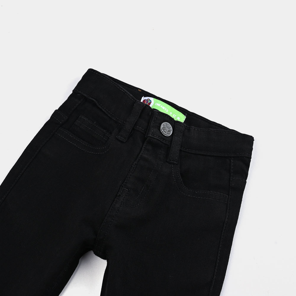 Infant Unisex Denim Stretch Basic Pant - Black