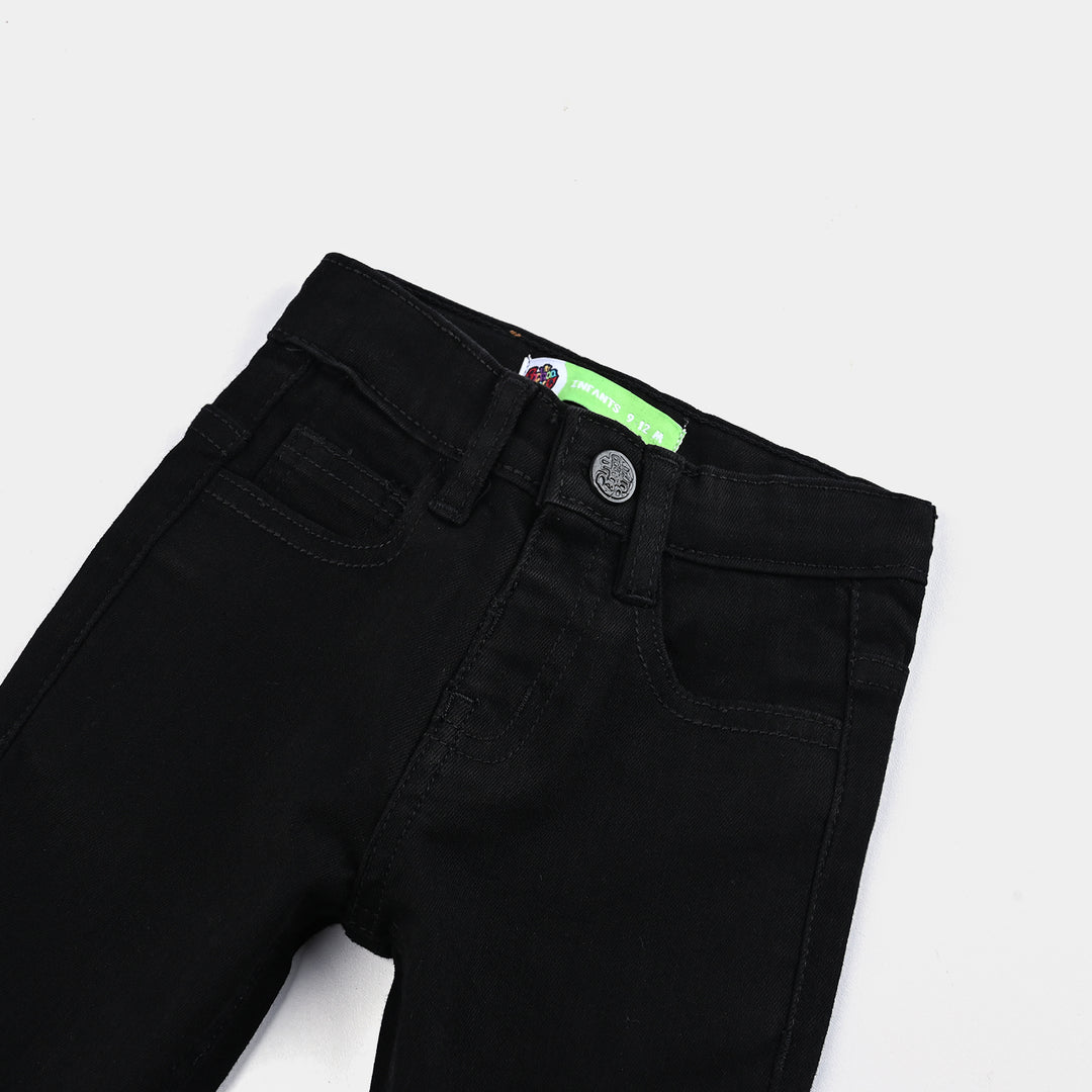 Infant Unisex Denim Stretch Basic Pant - Black