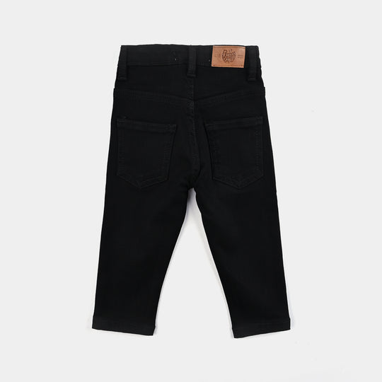 Infant Unisex Denim Stretch Basic Pant - Black