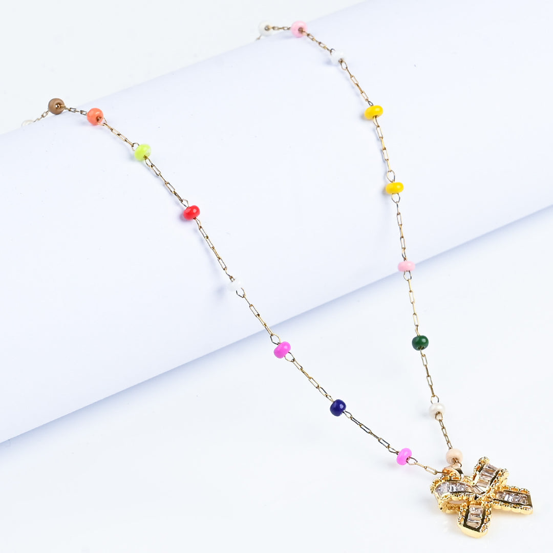 Elegant Multi Beaded Necklace for Girls