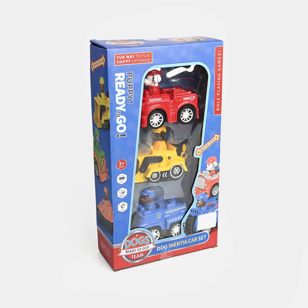 Dog Inertia Car Set – 3-Piece Push Car