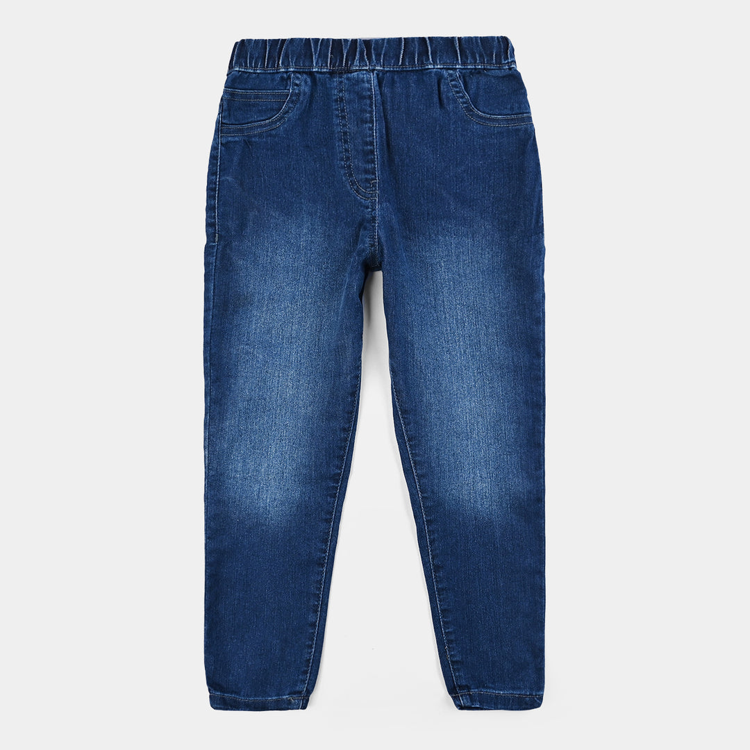 Girls Denim Stretch Jeggings Basic - Dark Blue