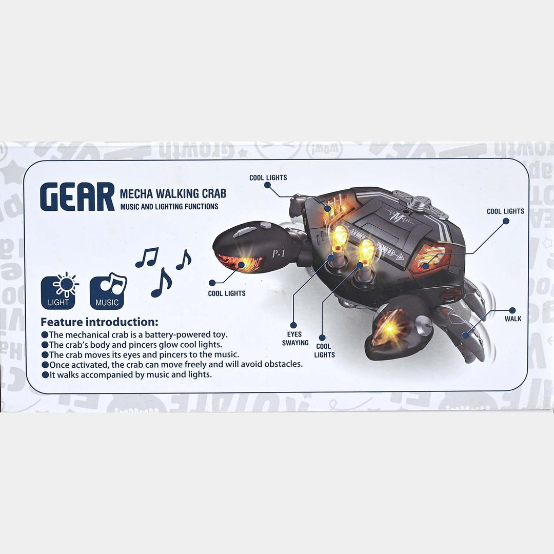 Musical Crawling Crab Toy With Light & Sound