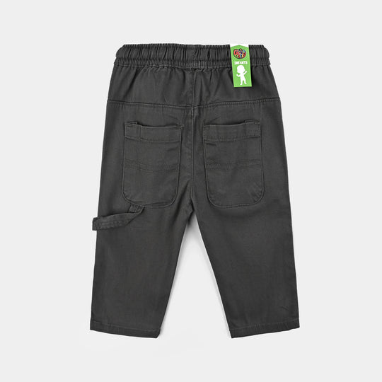Infant Boys Cotton Twill Pant Stitch-Grey