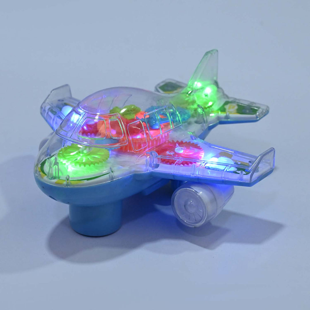 Electric Gear Plane With Light Music Toy For Kids