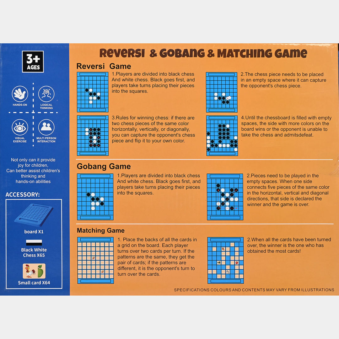 3 In 1 Matching Reversi Chess 5157A