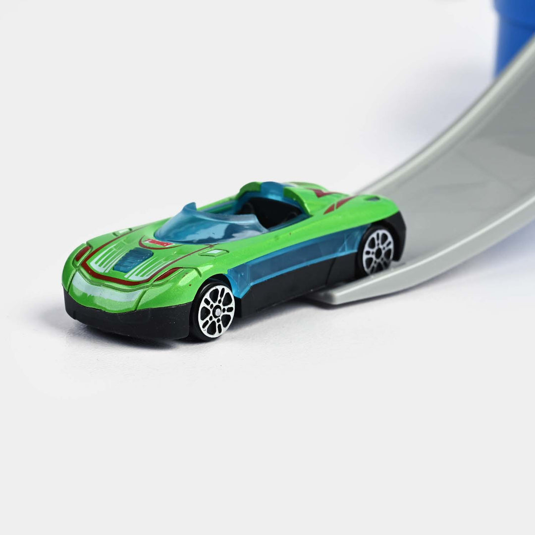 Hot Wheels Metal 2 Cars + Tracks & Service Station