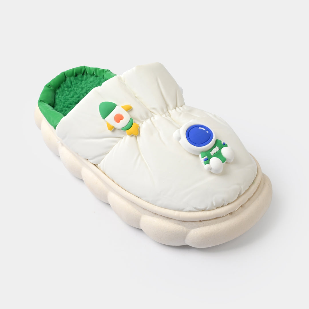 Boys Fur Slipper 1192-5-Green