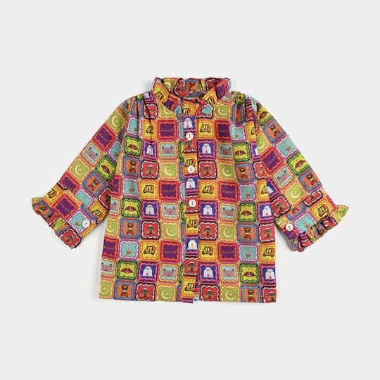 Infant Girls Poly Net Casual Top Ticket -Multi