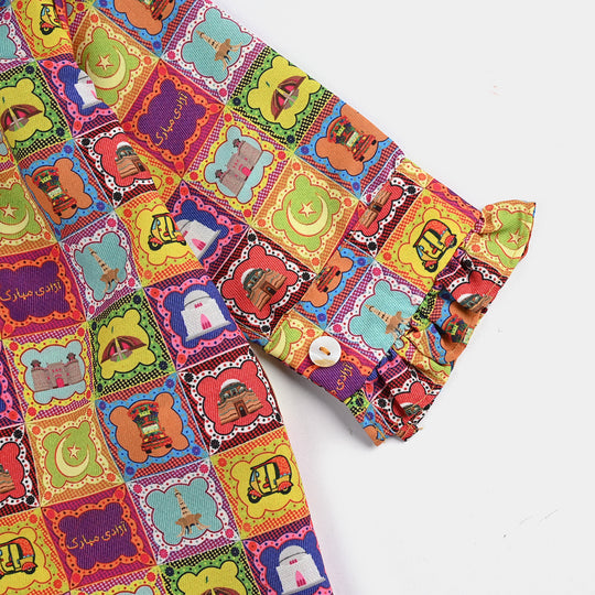 Infant Girls Poly Net Casual Top Ticket -Multi