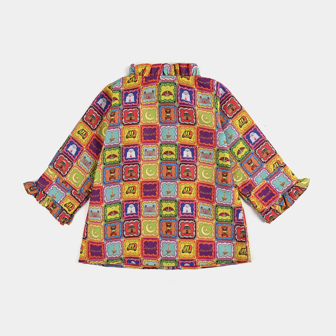 Infant Girls Poly Net Casual Top Ticket -Multi