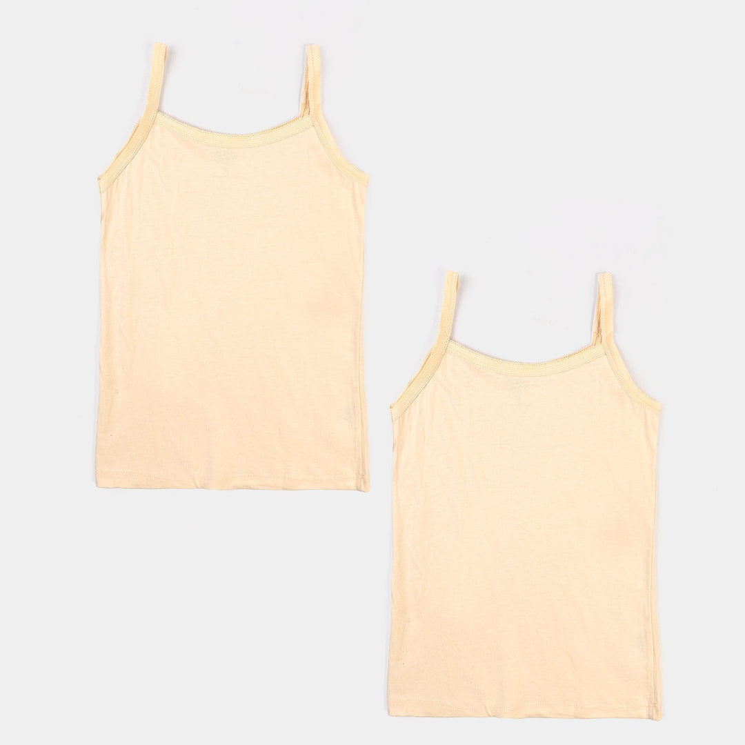 Girls Cotton Cami Pack of 2 (Basic) - Skin