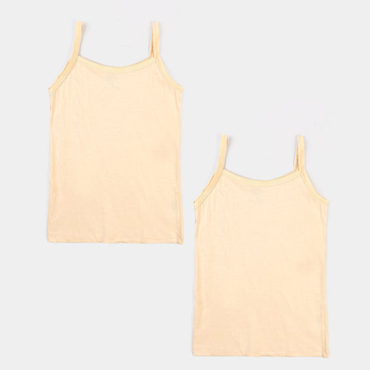 Girls Cotton Cami Pack of 2 (Basic) - Skin