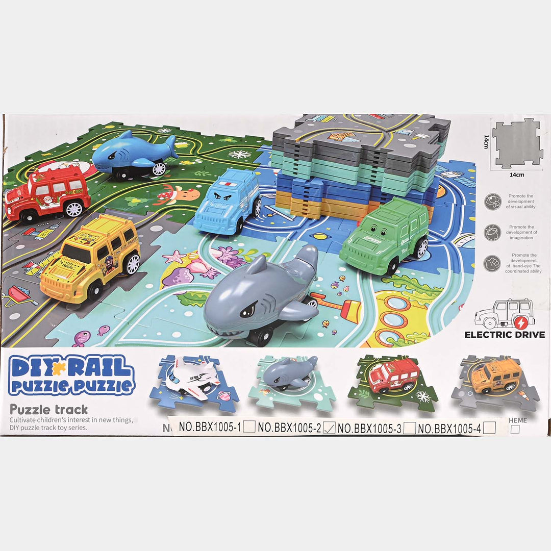 Rail Car Track Set Educational Toy for Kids