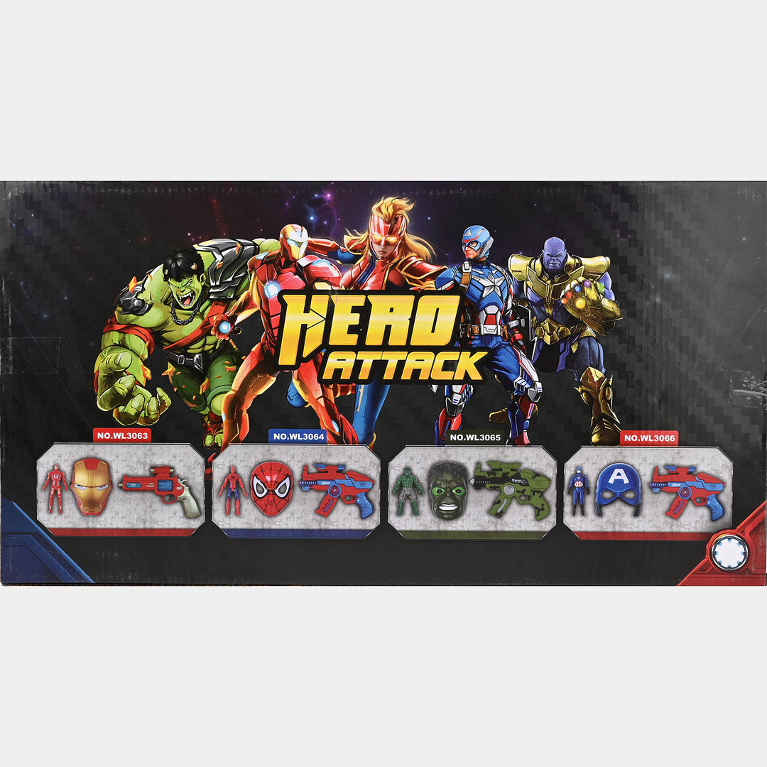 Blaster Target Toy with Hero Character & Mask