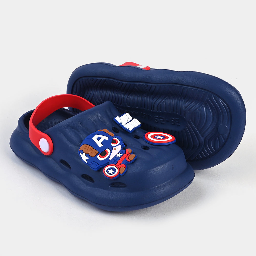 BOYS CLOGS NON-SLIP SLIPPER-NAVY
