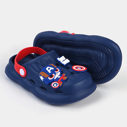 BOYS CLOGS NON-SLIP SLIPPER-NAVY