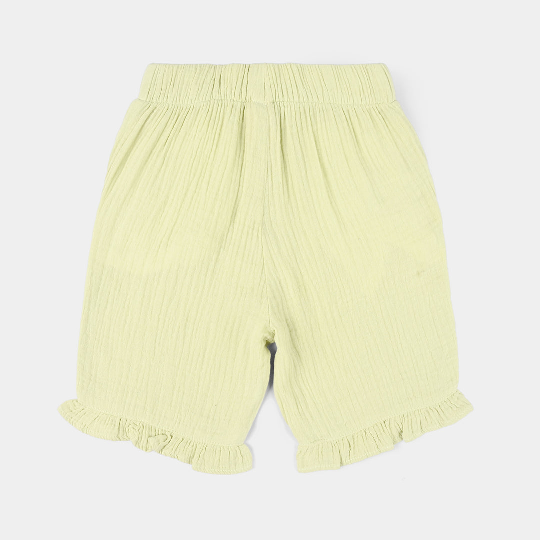 Girls Gauze Shorts (Frill) - Yellow