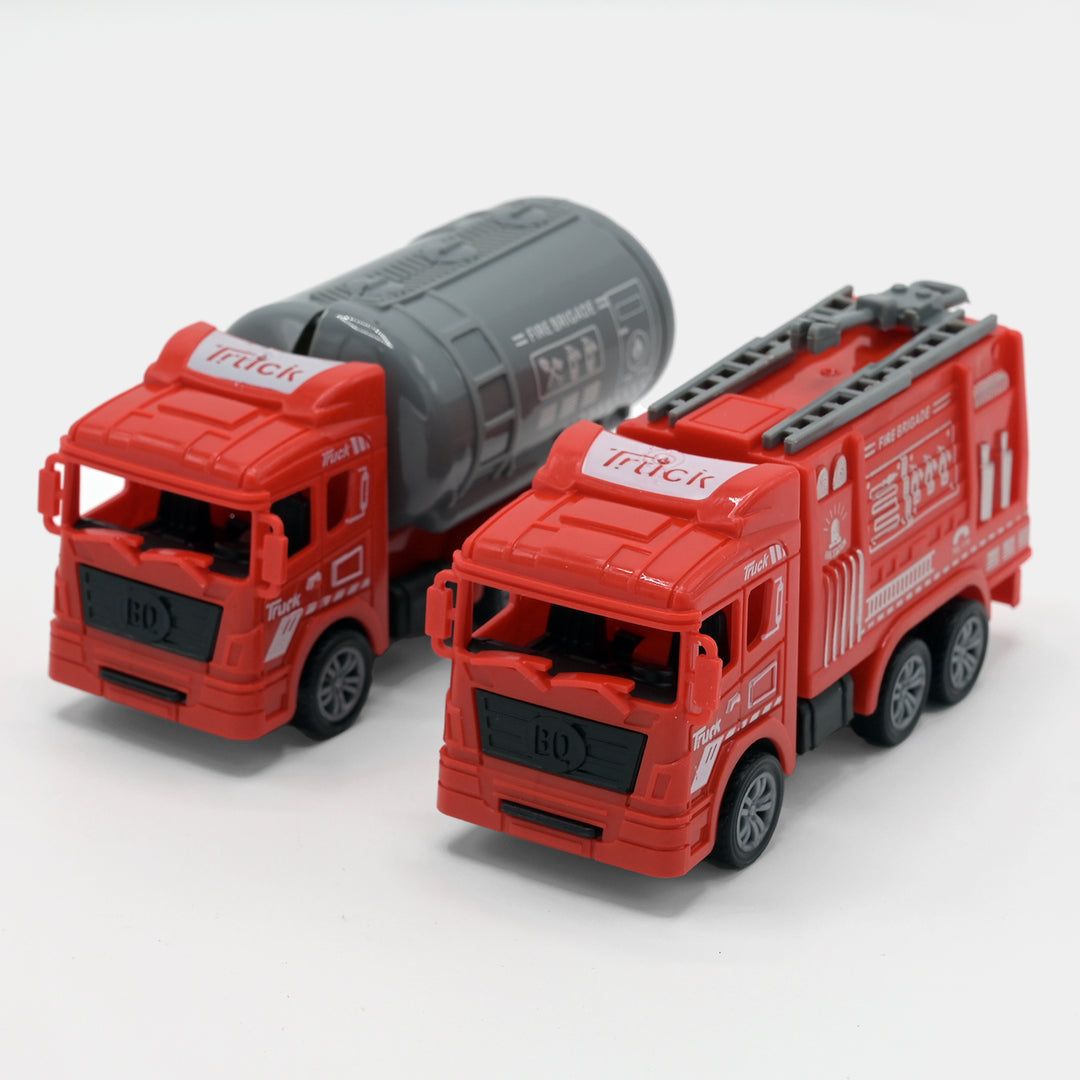 Pull Back Fire Rescue Truck For Kids
