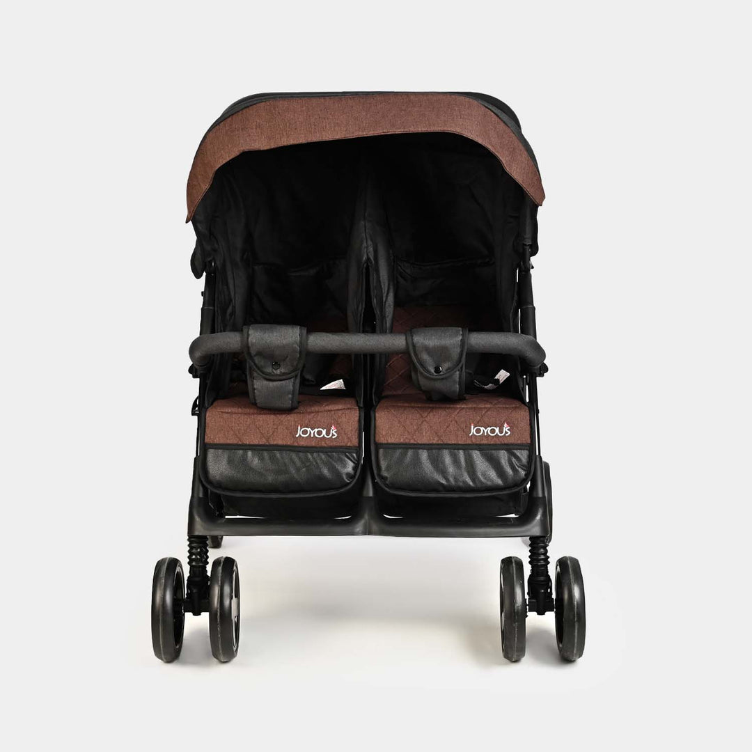 Twins Stroller Side by Side Joyous | JY212 Brown