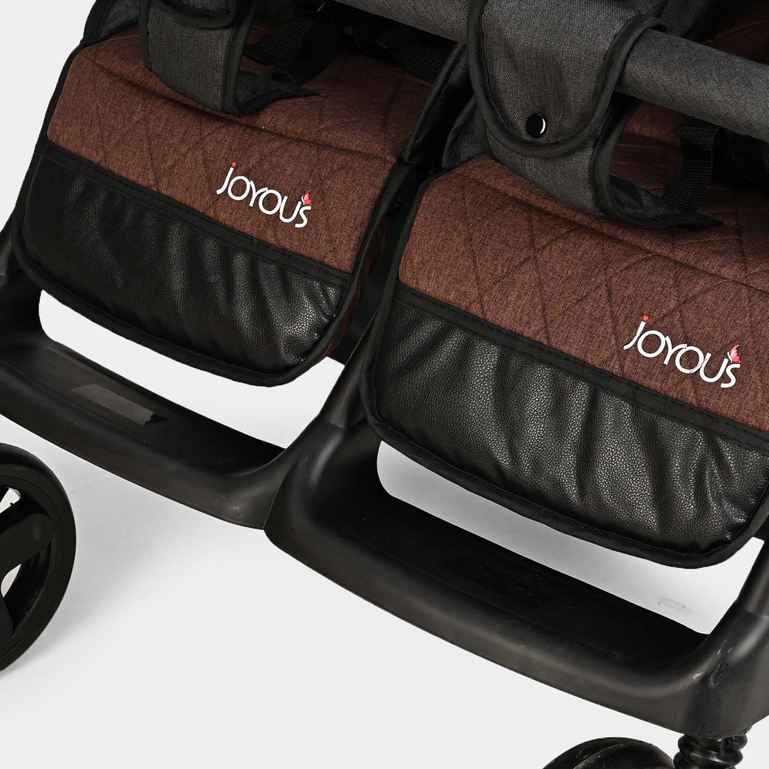 Twins Stroller Side by Side Joyous | JY212 Brown