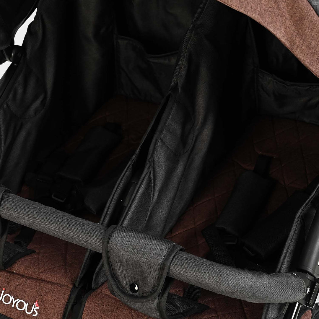 Twins Stroller Side by Side Joyous | JY212 Brown