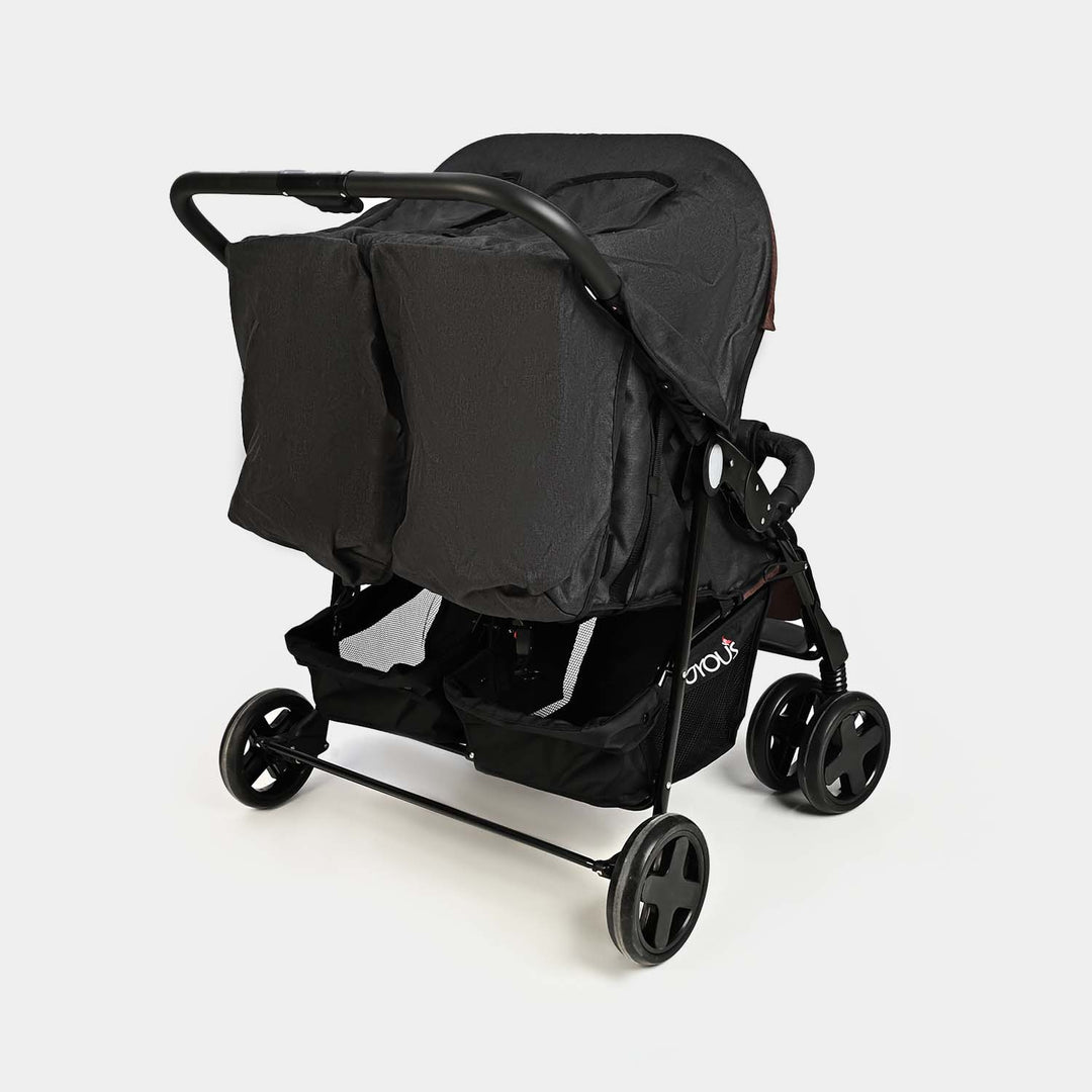 Twins Stroller Side by Side Joyous | JY212 Brown