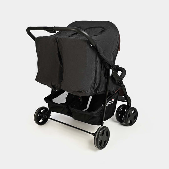 Twins Stroller Side by Side Joyous | JY212 Brown