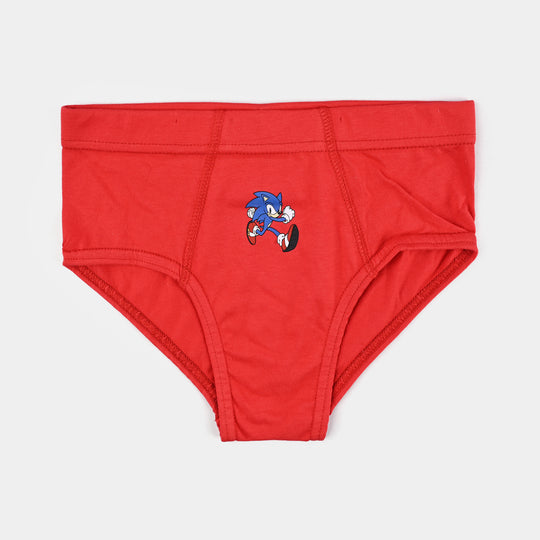 Boys Cotton Jersey Brief Pack of 2 - Red/Light Blue