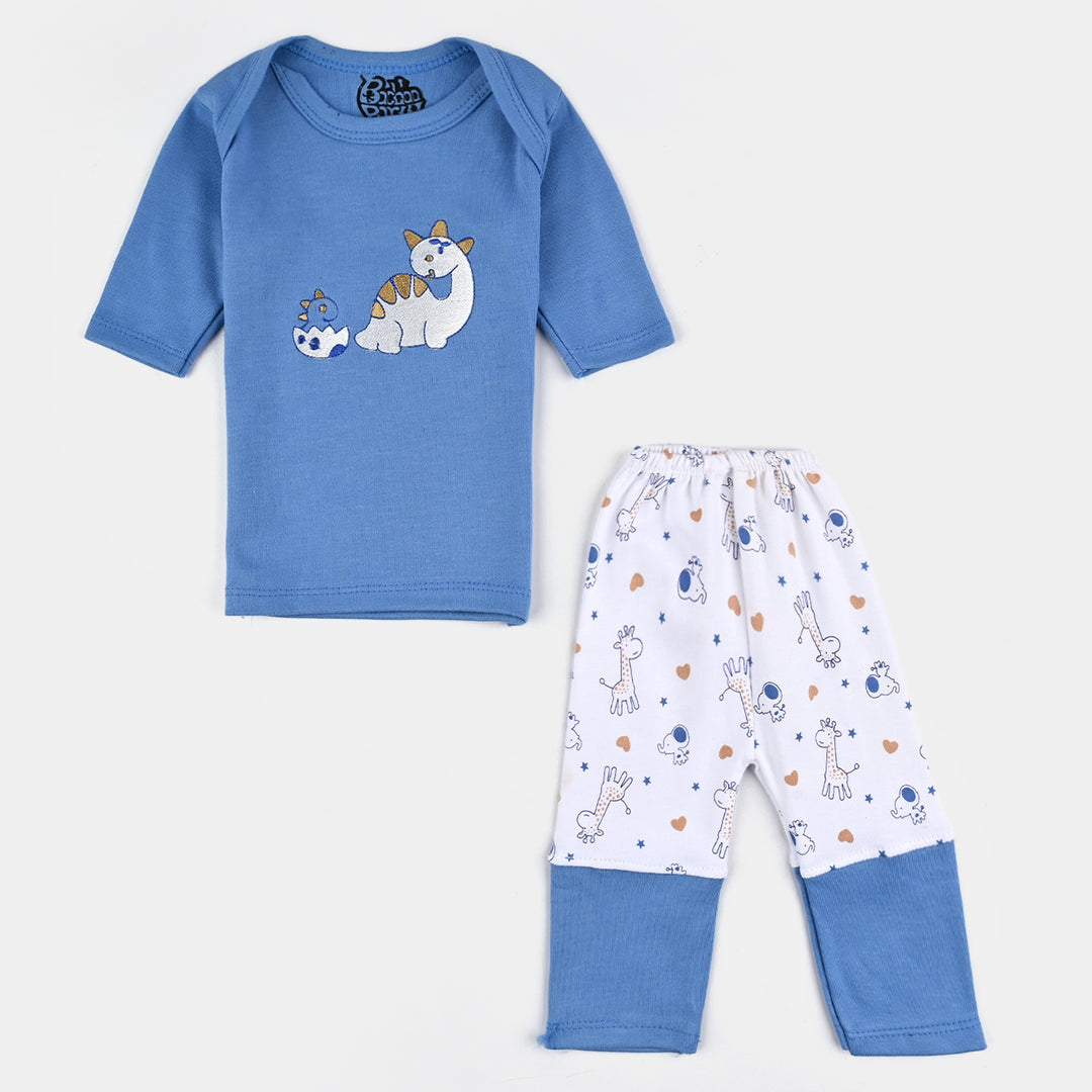 8PCs Infant Baby Gift Set Skin Dinosaur- Blue